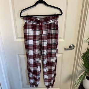 Garage plaid pajama bottoms